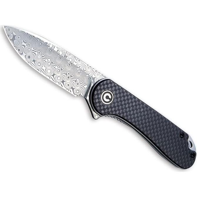 Cuchillo Plegable Civivi C907DS Damasco 7.62cm Fibra Carbono