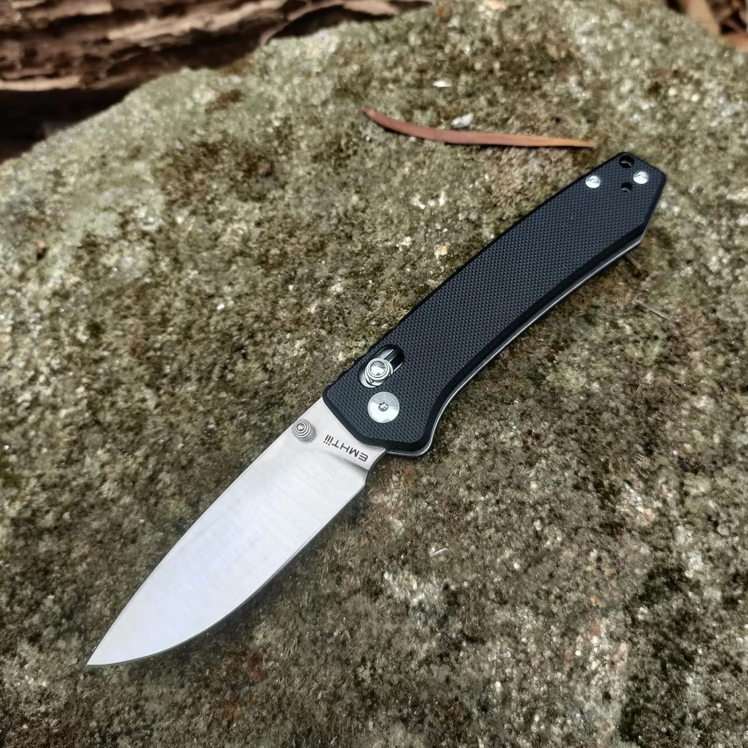 Cuchillo Plegable EDC EMHTiii EMH14 Negro 7.99cm Hoja D2