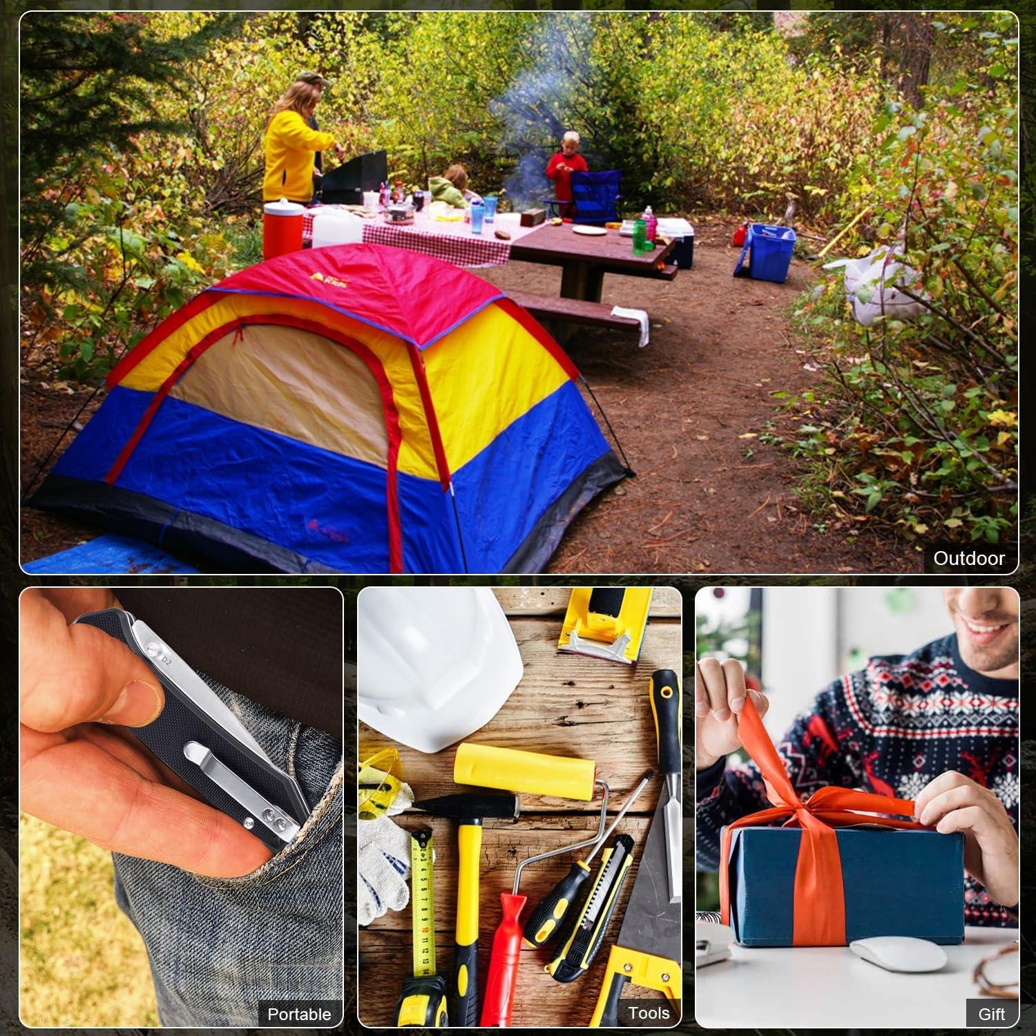 Cuchillo Plegable EDC EMHTiii EMH14 Negro 7.99cm Hoja D2