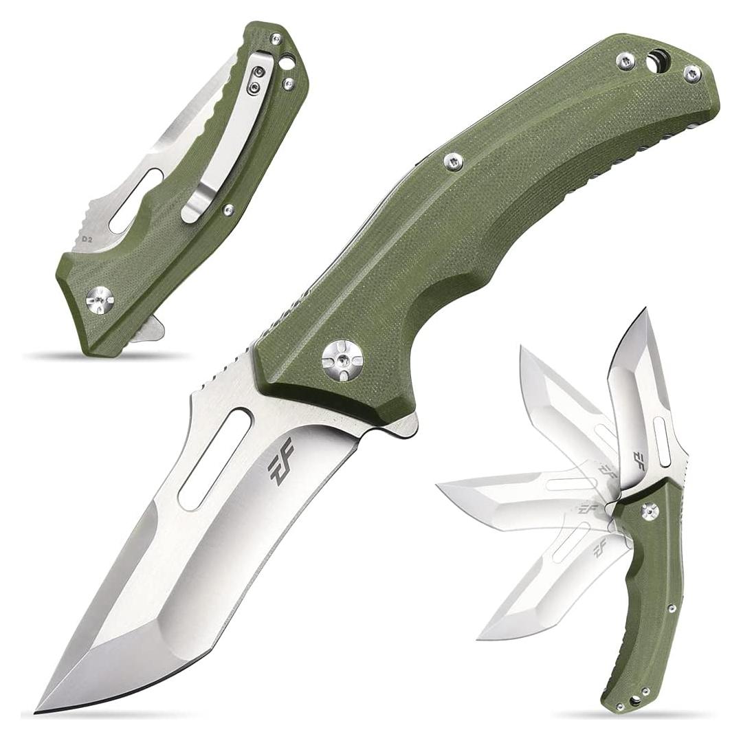 Cuchillo de Bolsillo Eafengrow EF908 Acero D2 Verde 22.29 cm