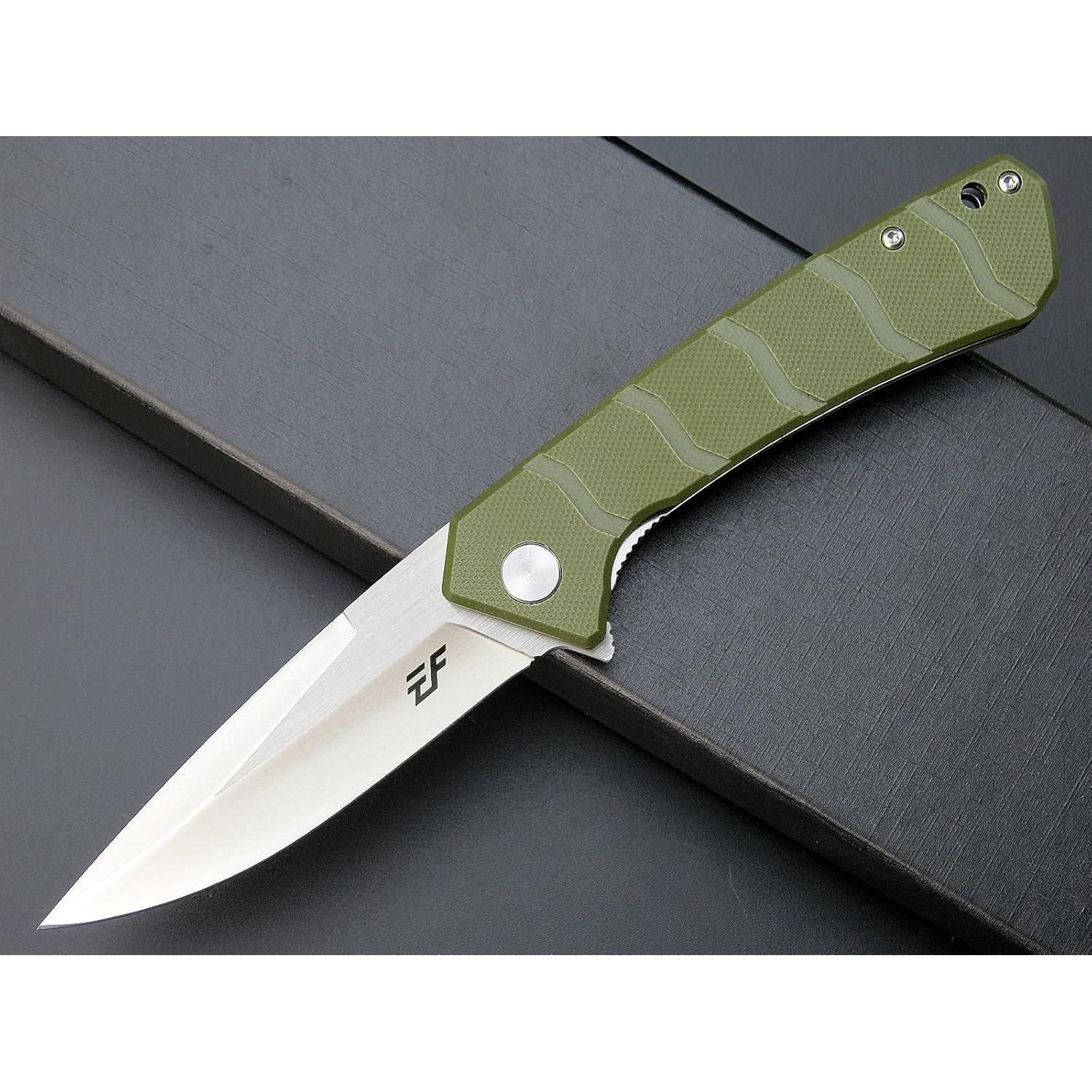 Cuchillo Plegable Eafengrow EF234 Acero D2 Mango G10 Verde