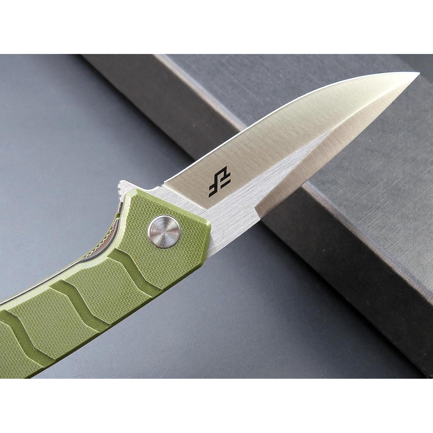 Cuchillo Plegable Eafengrow EF234 Acero D2 Mango G10 Verde
