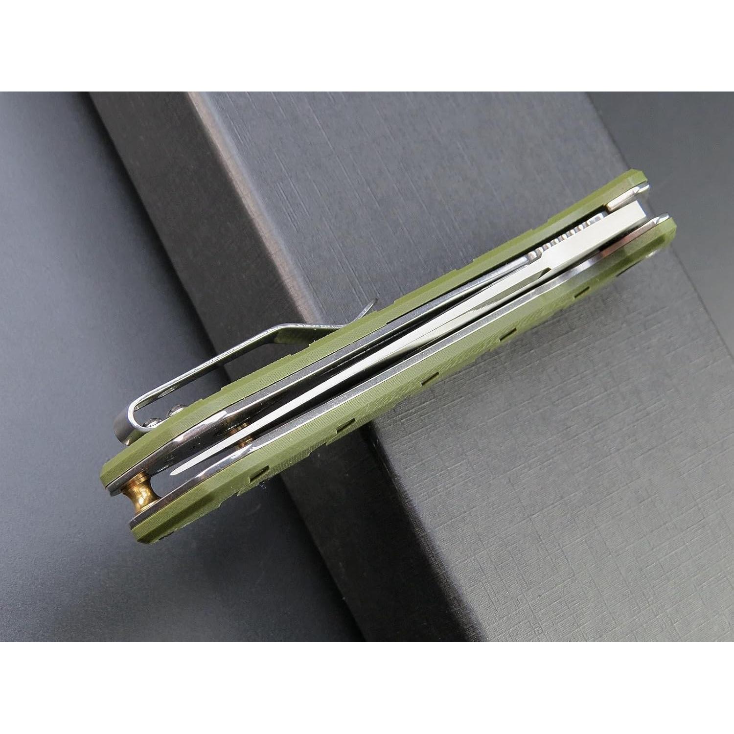 Cuchillo Plegable Eafengrow EF234 Acero D2 Mango G10 Verde