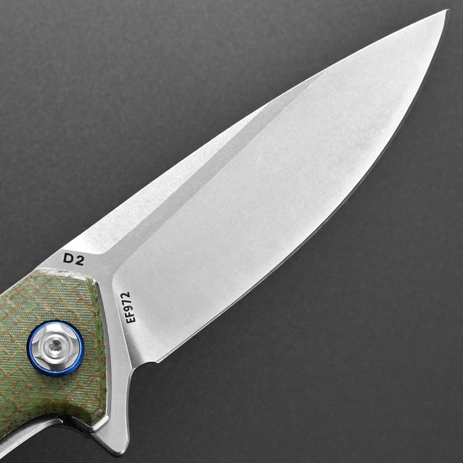 Cuchillo Plegable Eafengrow EF972 Acero D2 Mango Micarta 22cm