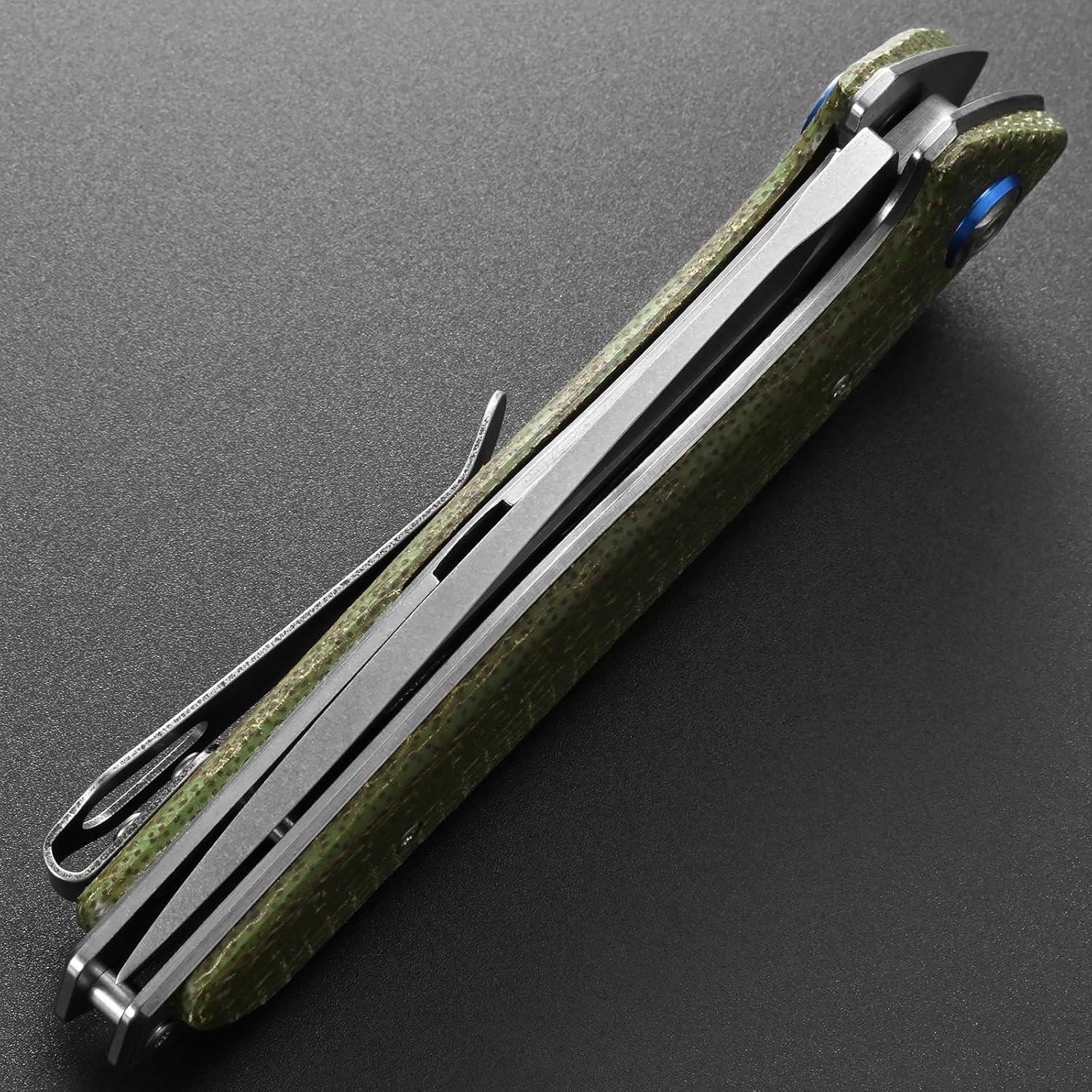 Cuchillo Plegable Eafengrow EF972 Acero D2 Mango Micarta 22cm