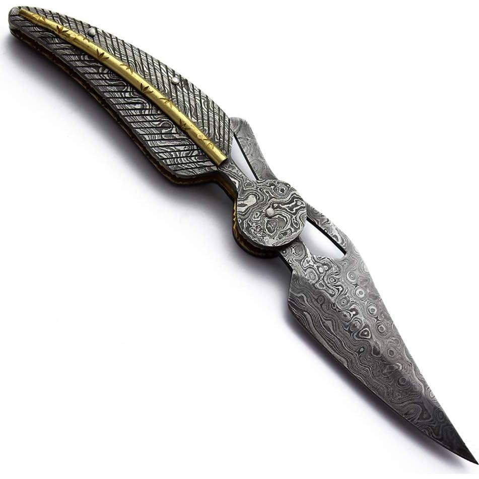 Cuchillo de bolsillo plegable WOLFKlinge Damasco 19.05 cm