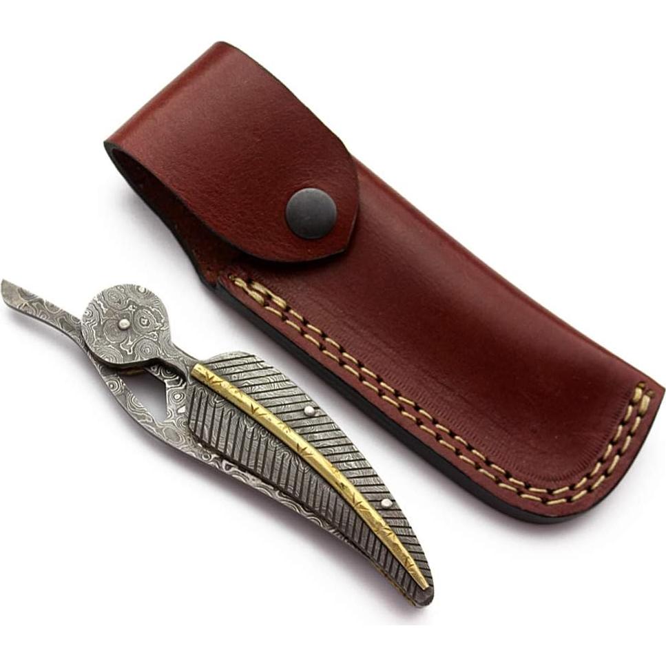 Cuchillo de bolsillo plegable WOLFKlinge Damasco 19.05 cm