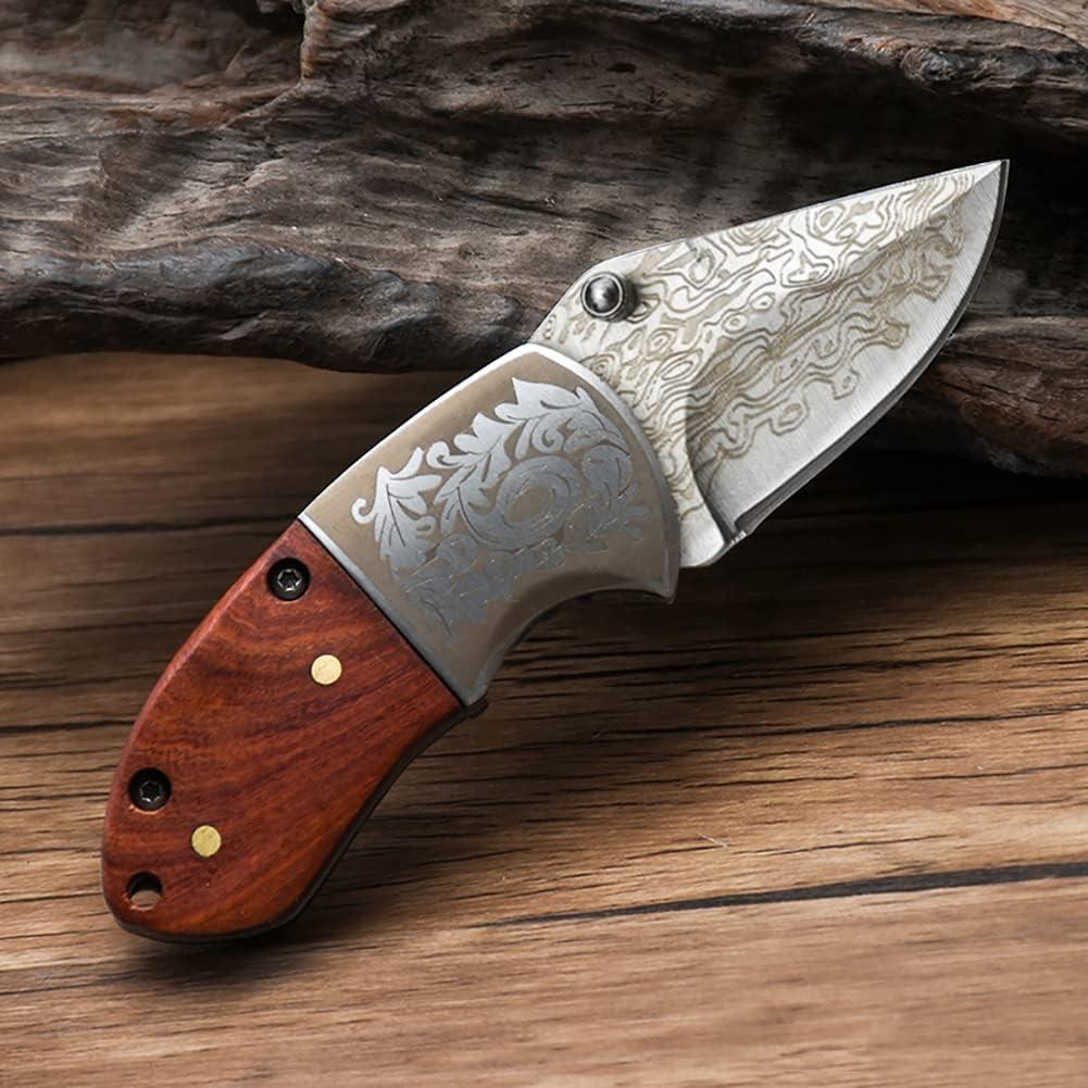 Cuchillo de bolsillo plegable STARDW Mini Damasco 4.6cm