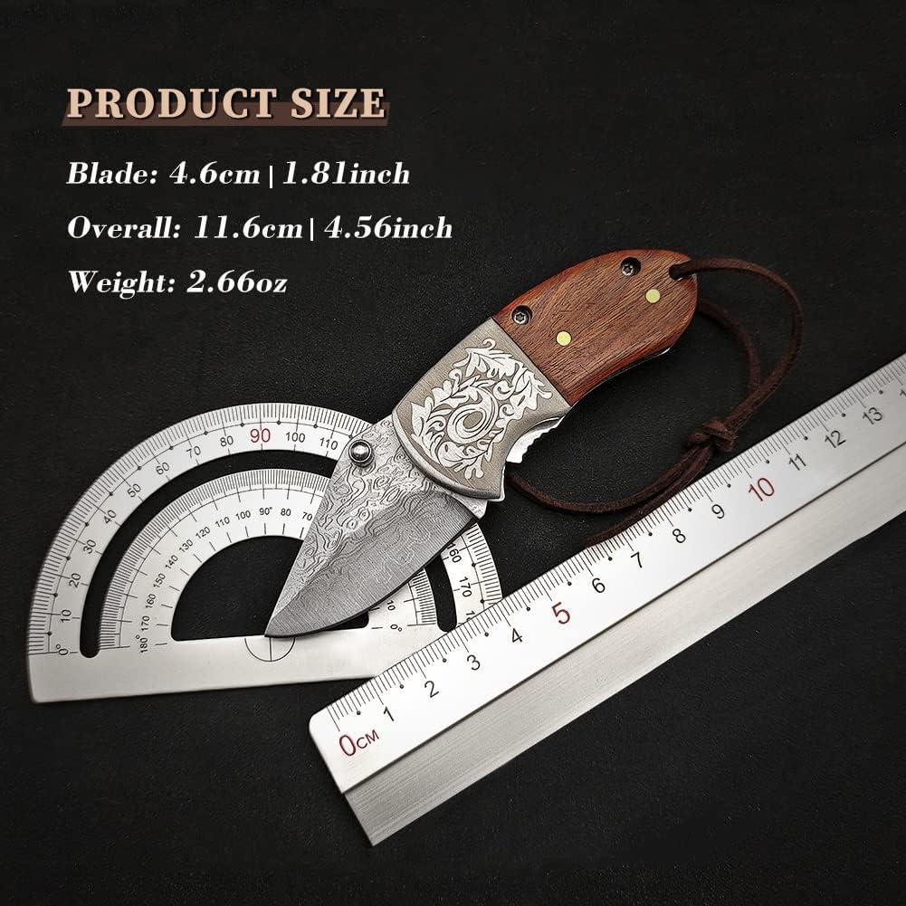 Cuchillo de bolsillo plegable STARDW Mini Damasco 4.6cm