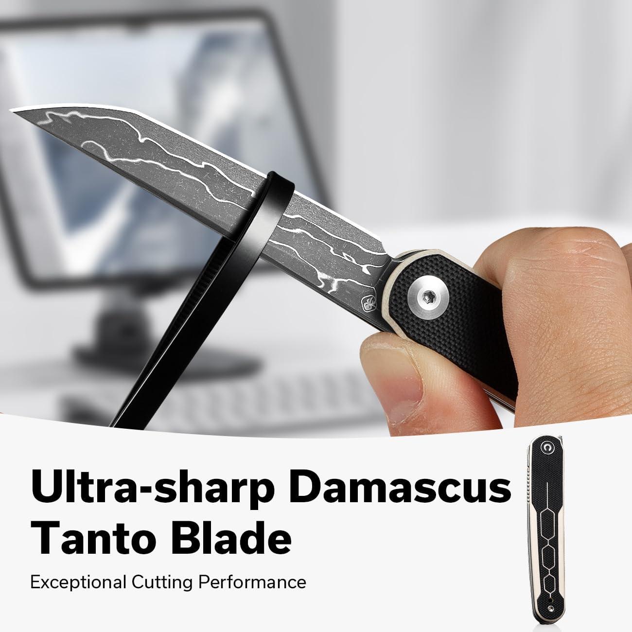 Cuchillo Plegable CIVIVI KwaiQ Damasco 7.54 cm Mango G10