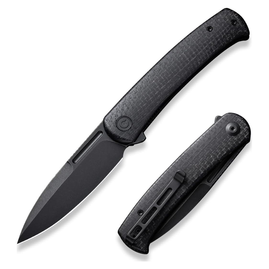 Cuchillo de Bolsillo CIVIVI Caetus 8.83 cm Acero 14C28N Negro
