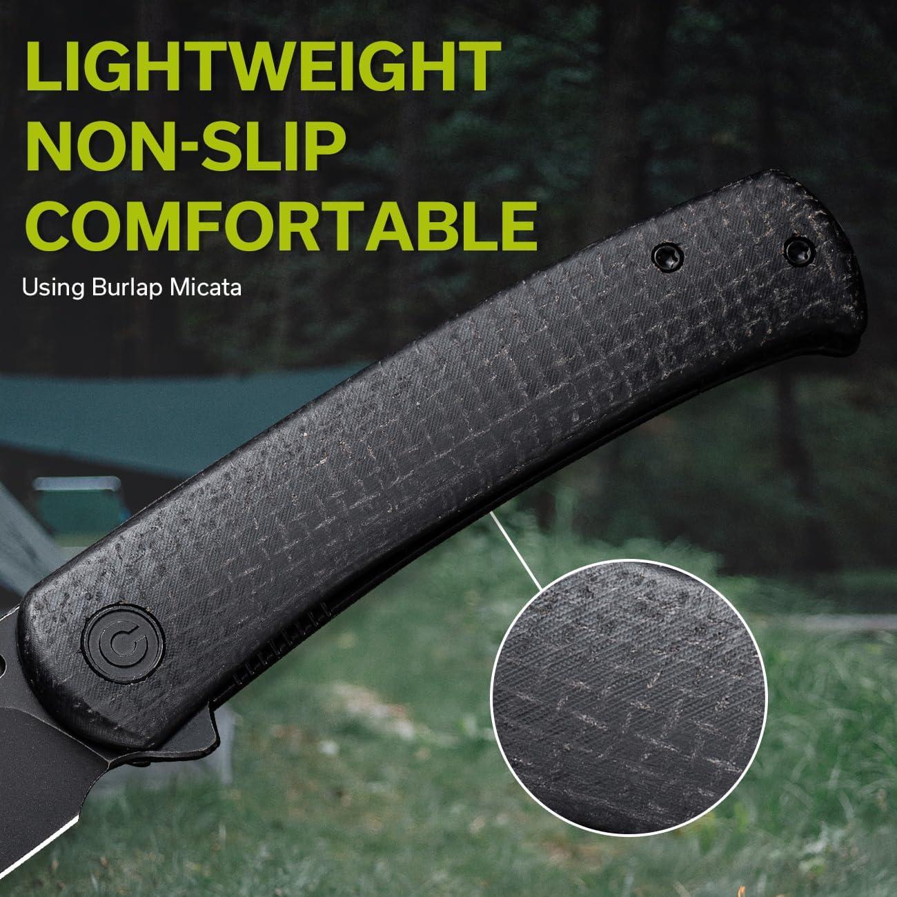 Cuchillo de Bolsillo CIVIVI Caetus 8.83 cm Acero 14C28N Negro