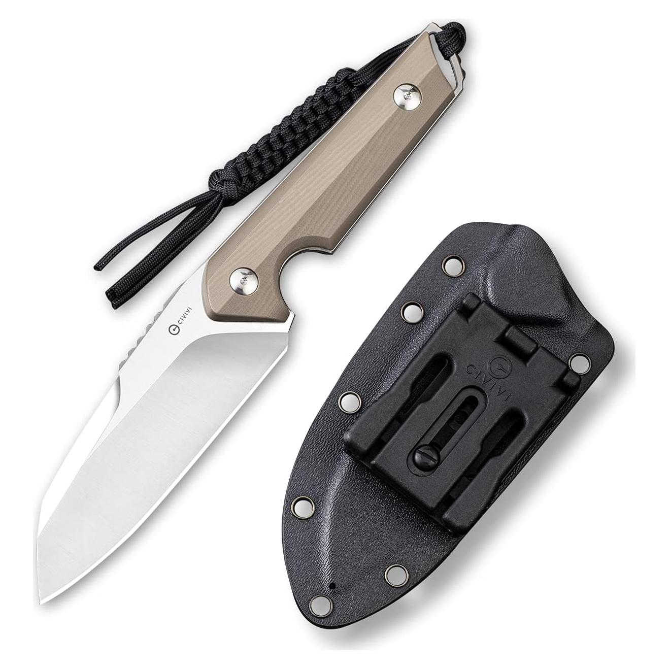 Cuchillo de Hoja Fija CIVIVI Kepler C2109B 113.8mm G10 Marrón Claro