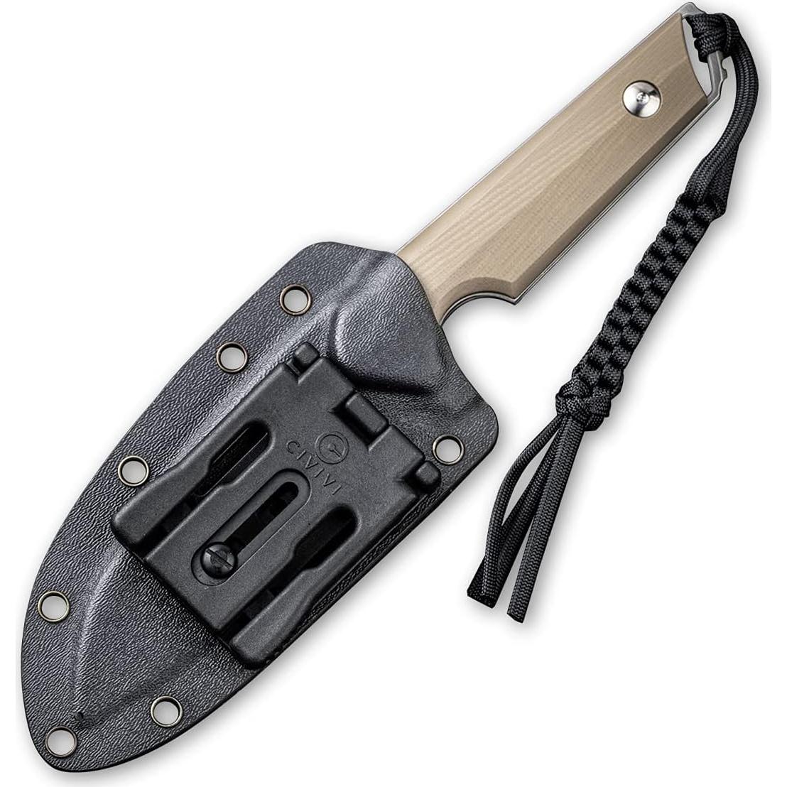 Cuchillo de Hoja Fija CIVIVI Kepler C2109B 113.8mm G10 Marrón Claro