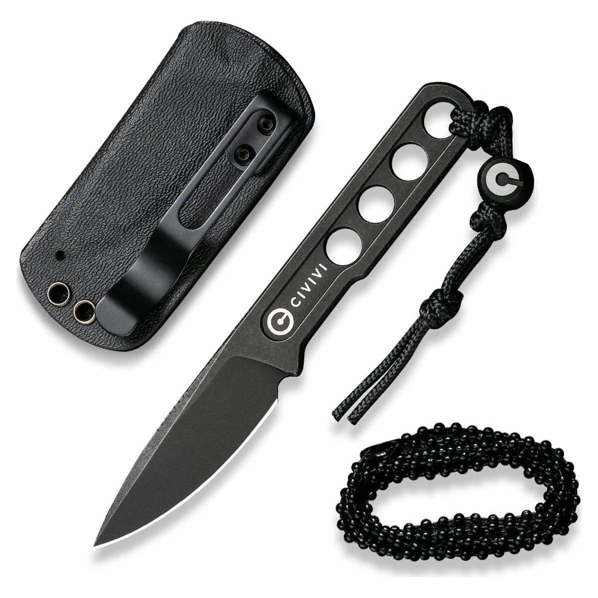 Cuchillo de Cuello CIVIVI Circulus 5 cm Acero 10Cr15CoMoV Negro