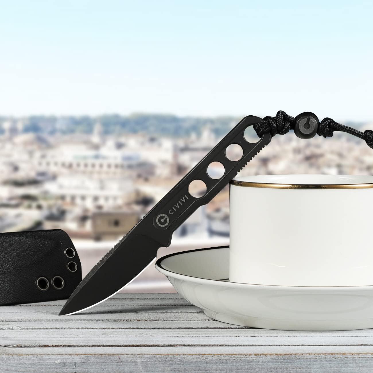 Cuchillo de Cuello CIVIVI Circulus 5 cm Acero 10Cr15CoMoV Negro