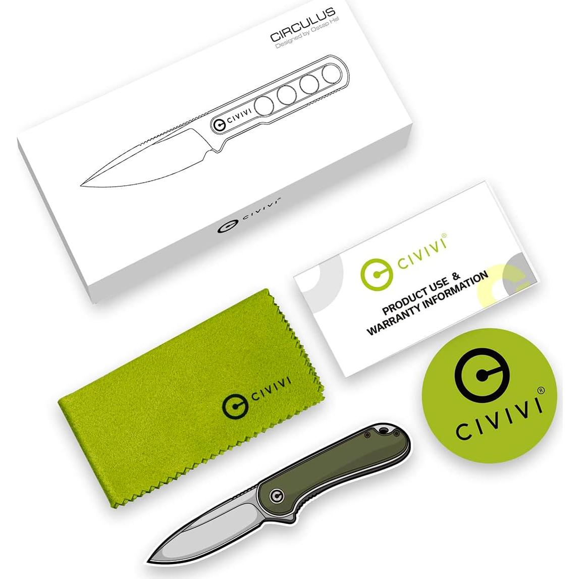 Cuchillo de Cuello CIVIVI Circulus 5 cm Acero 10Cr15CoMoV Negro