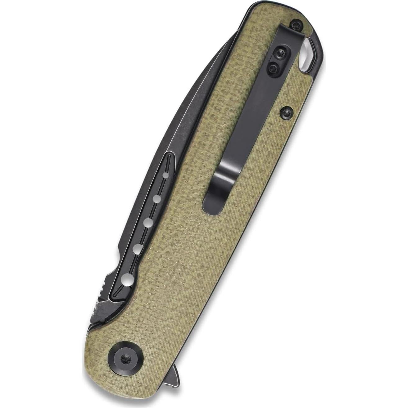 Cuchillo Plegable Sitivien ST131 D2 Micarta Verde EDC Camping