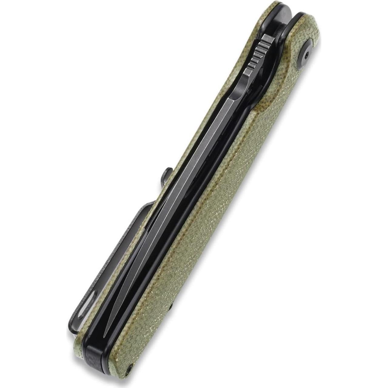 Cuchillo Plegable Sitivien ST131 D2 Micarta Verde EDC Camping