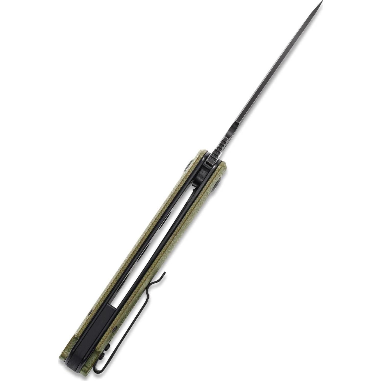 Cuchillo Plegable Sitivien ST131 D2 Micarta Verde EDC Camping