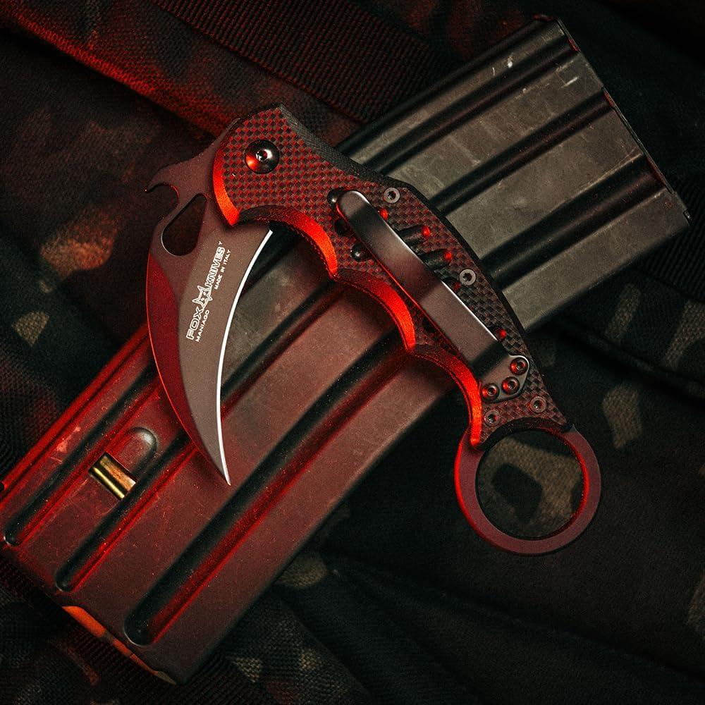 Cuchillo Karambit Fox Knives FX-599 G10 Negro Plegable