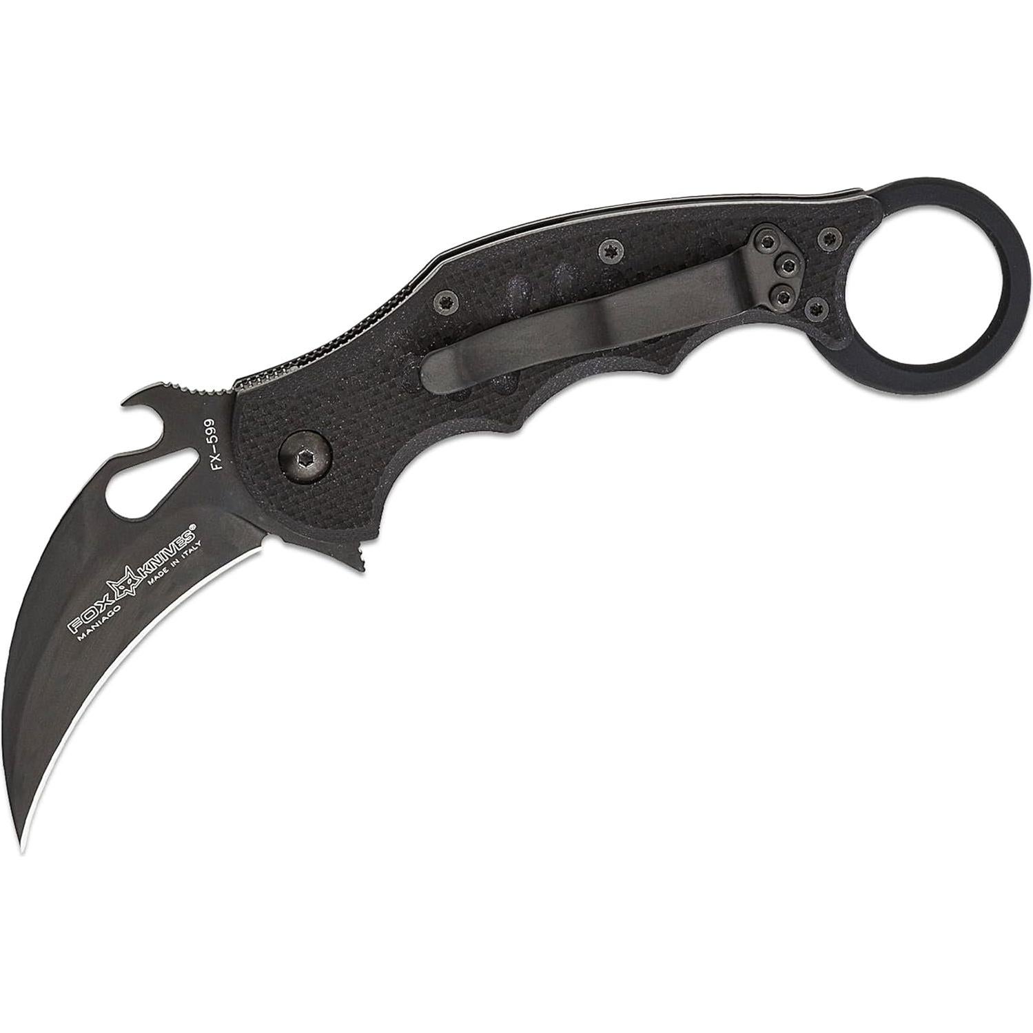Cuchillo Karambit Fox Knives FX-599 G10 Negro Plegable