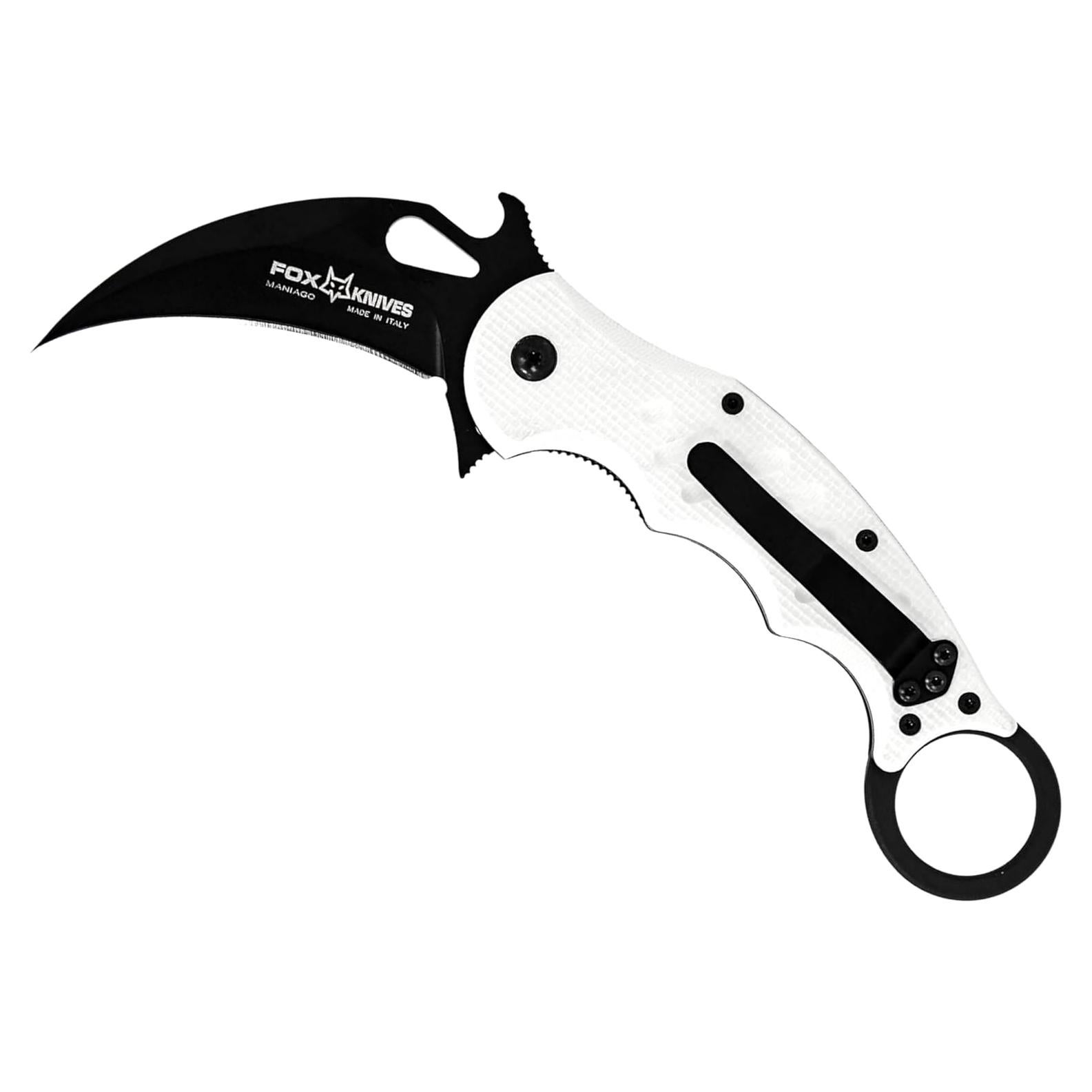 Cuchillo Karambit Plegable Fox Knives 479 W G10 Blanco Táctico