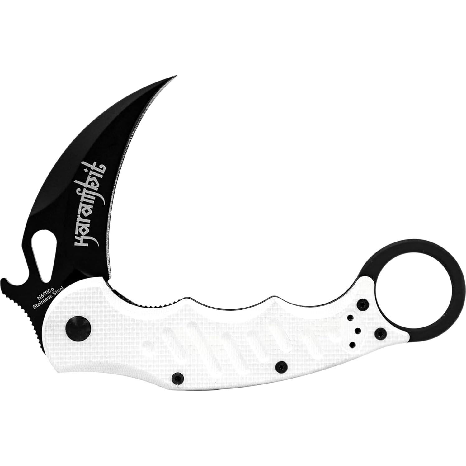 Cuchillo Karambit Plegable Fox Knives 479 W G10 Blanco Táctico