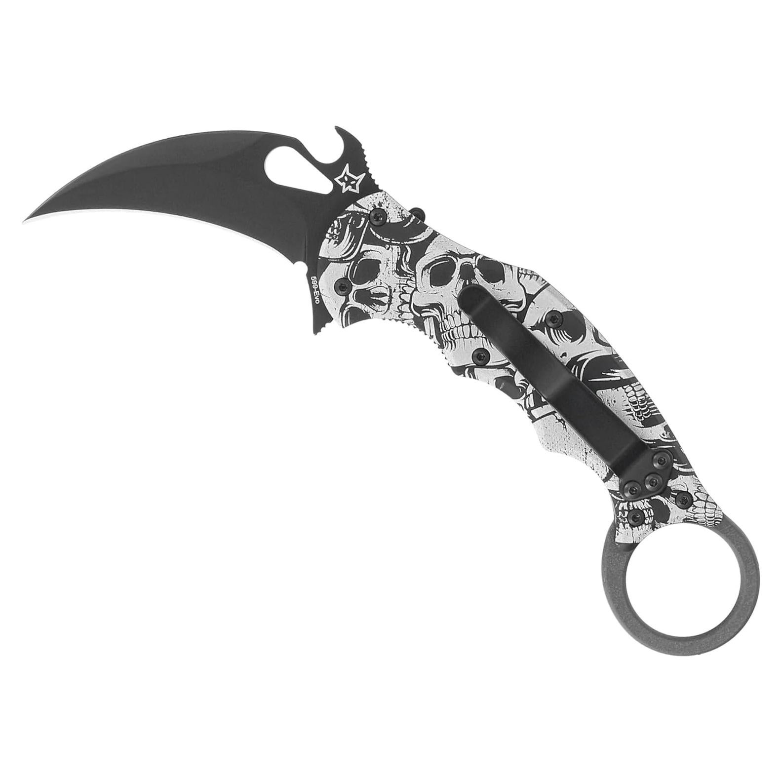 Cuchillo Plegable Fox Knives FX-599 ALB-3, Hoja 6.5cm, Negro