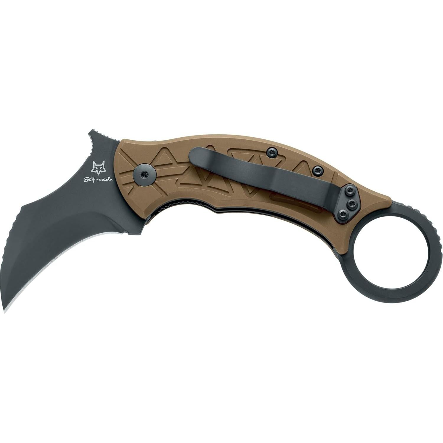 Cuchillo Plegable Fox Knives Tribal K FX-802 Titanio Bronce PVD