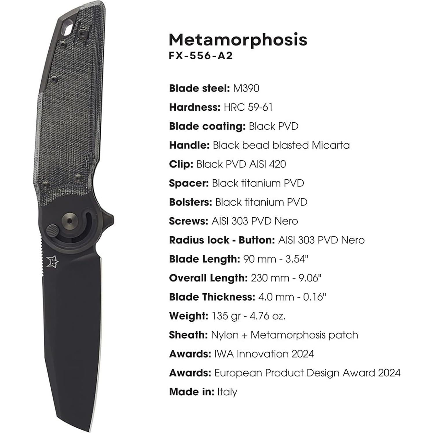 Cuchillo Plegable Fox Knives FX-556-A2 Metamorphosis 9cm