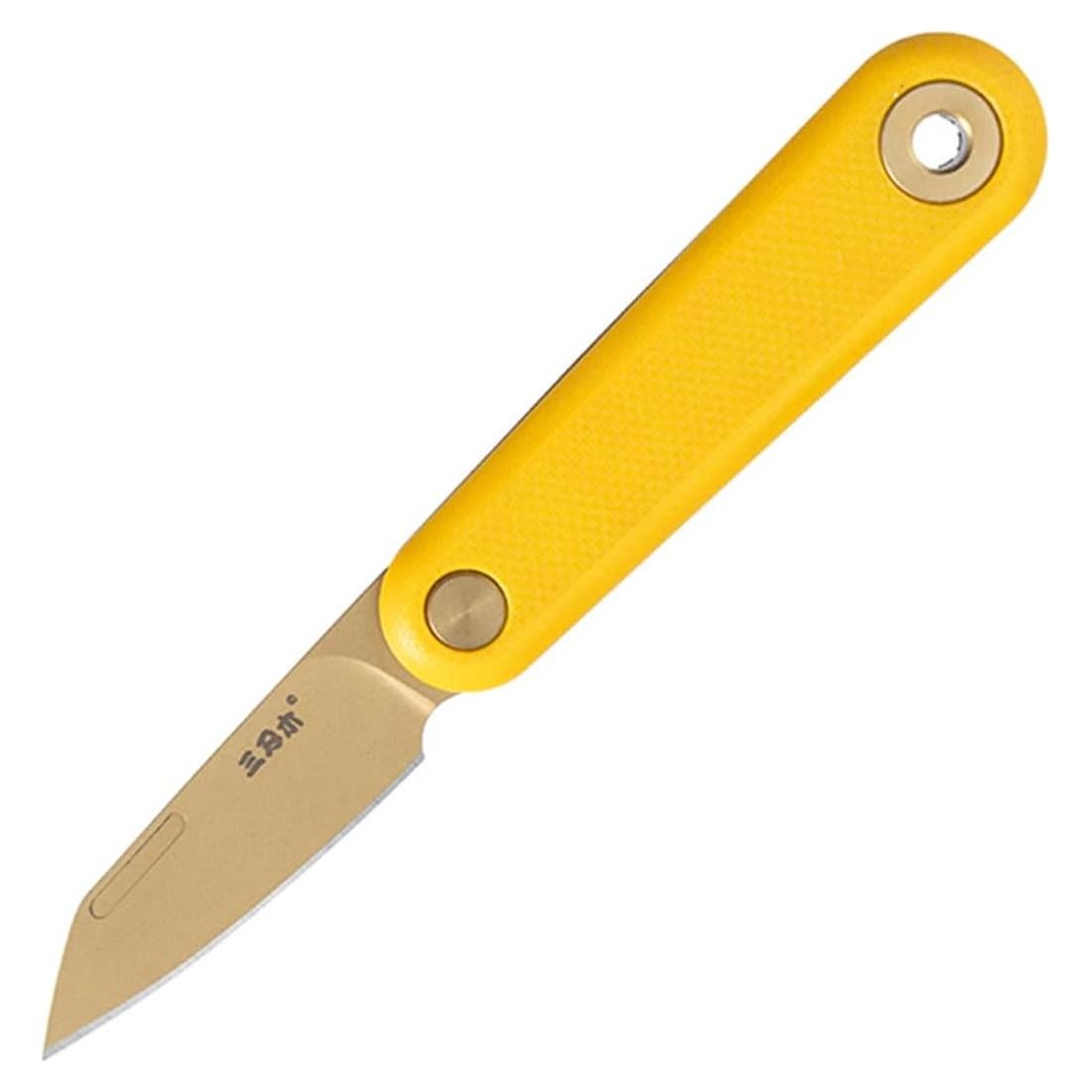 Cuchillo de bolsillo Sanrenmu SRM-325S amarillo 38mm EDC