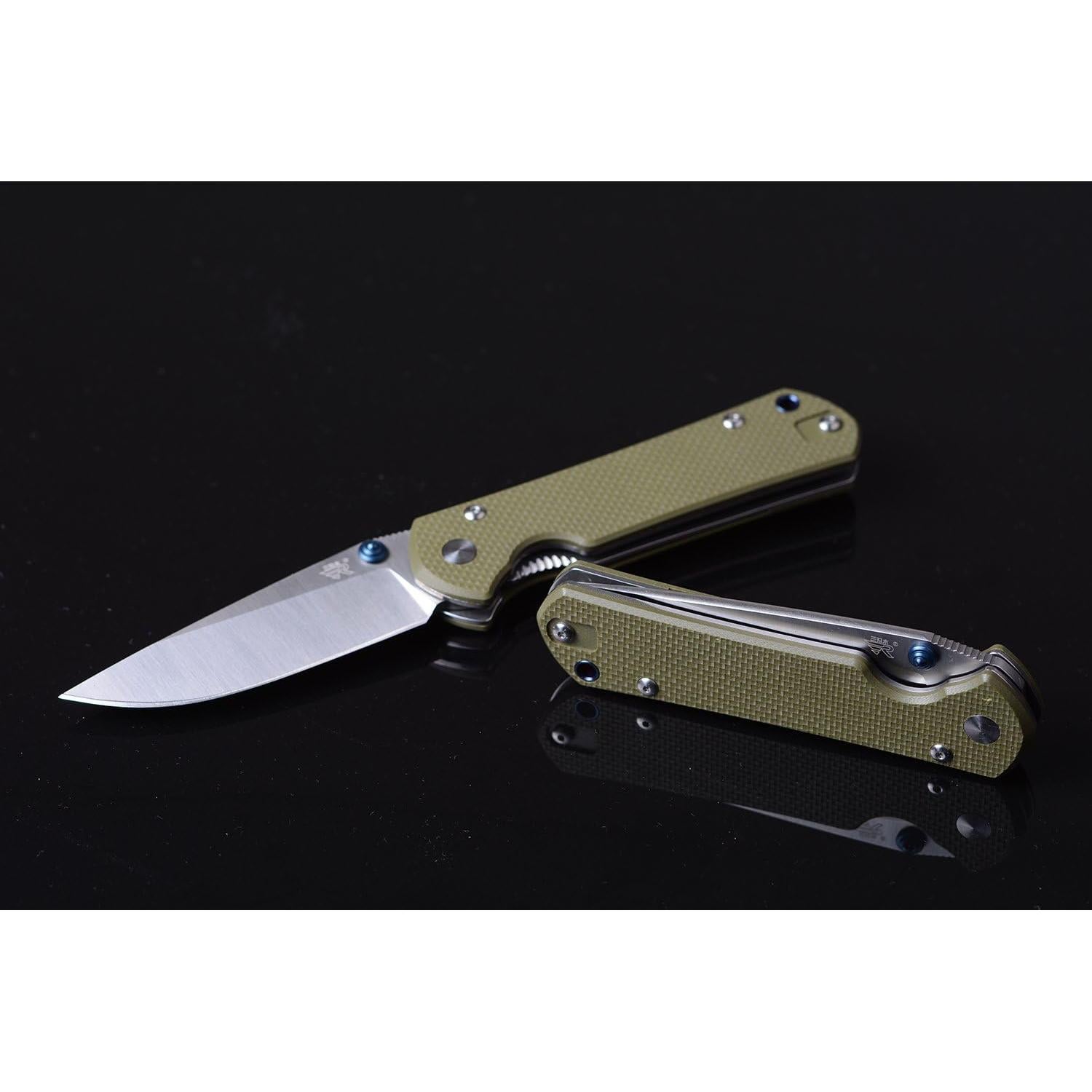 Cuchillo Plegable Sanrenmu Land 911 Acero 8Cr13Mov Verde Militar