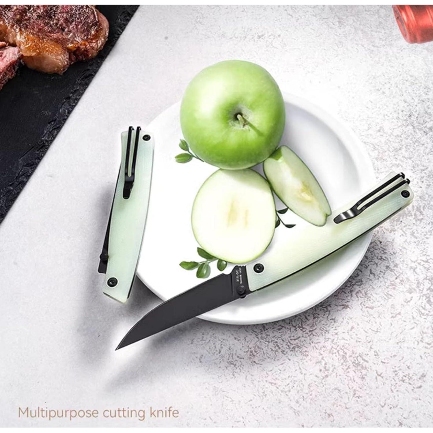 Cuchillo Plegable Sanrenmu 311L Verde 80mm Acero 12C27 EDC