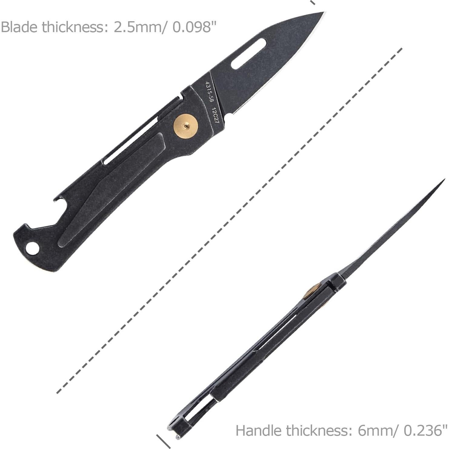 Cuchillo Plegable Sanrenmu 431S-SB 11.2 cm Acero 12C27