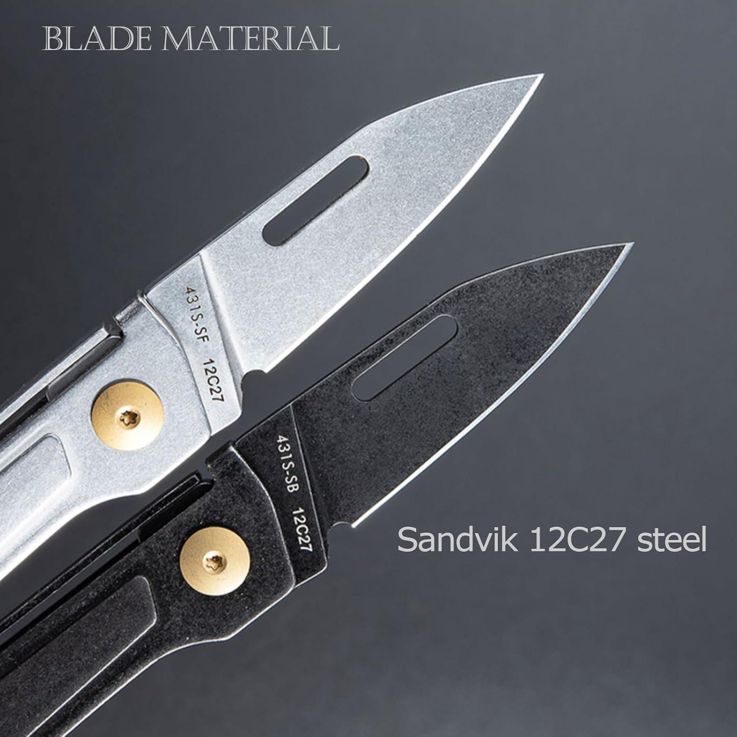 Cuchillo Plegable Sanrenmu 431S-SB 11.2 cm Acero 12C27