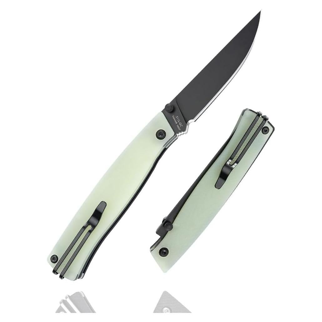 Cuchillo Plegable Sanrenmu 311L Acero Inoxidable Verde 12cm