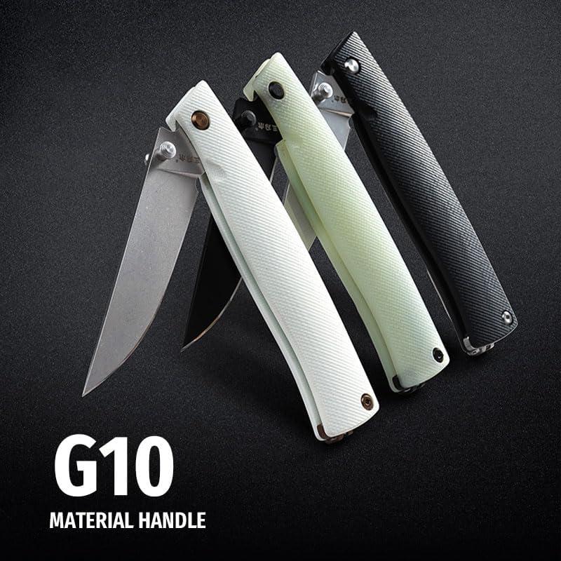 Cuchillo Plegable Sanrenmu 311L Acero Inoxidable Verde 12cm