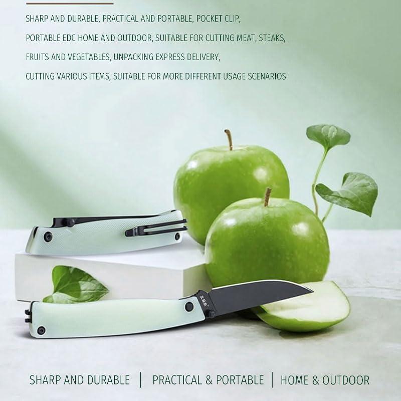 Cuchillo Plegable Sanrenmu 311L Acero Inoxidable Verde 12cm