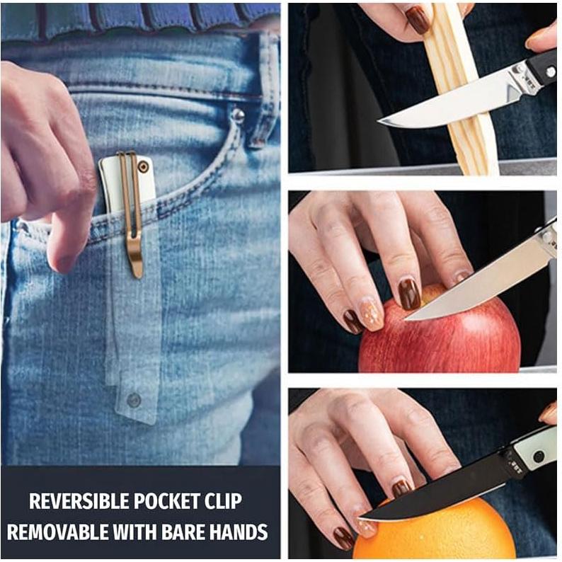 Cuchillo Plegable Sanrenmu 311L Acero Inoxidable Verde 12cm