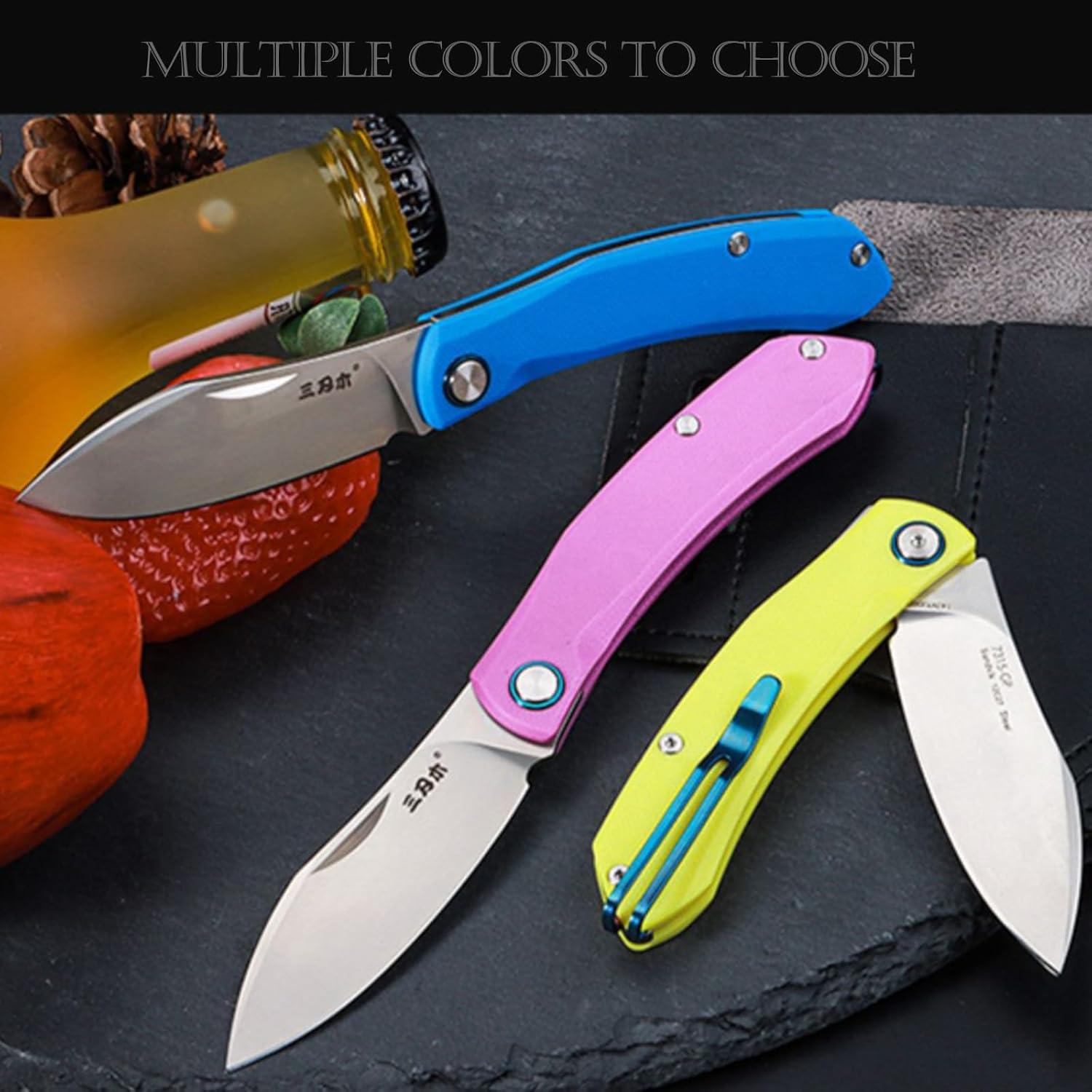 Cuchillo Plegable Sanrenmu 7315 Rosa 16.7 cm Acero 12C27