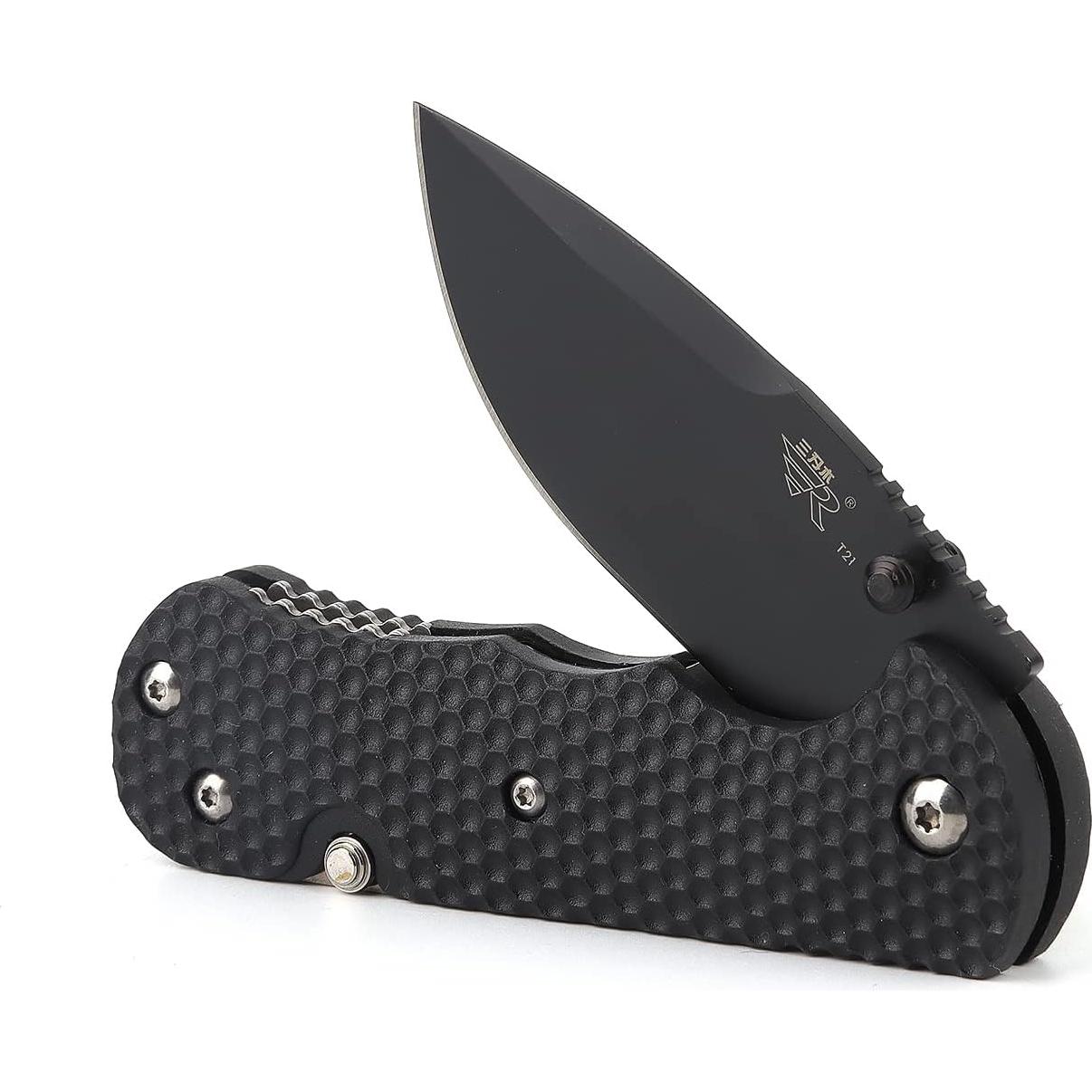 Cuchillo Plegable Sanrenmu 7045 EDC Acero Inoxidable Negro