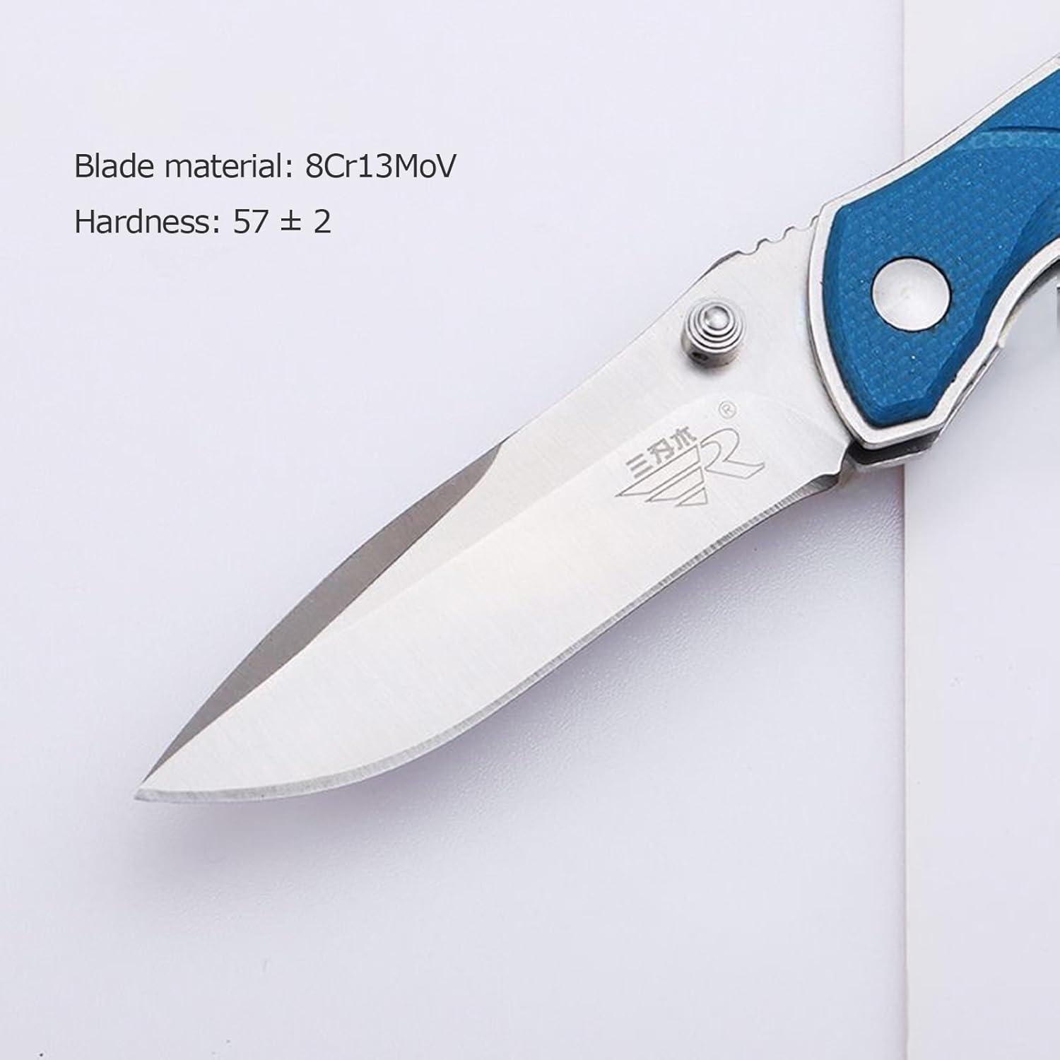 Cuchillo Plegable Sanrenmu SRM-6029LUC 53mm Hoja Amarillo