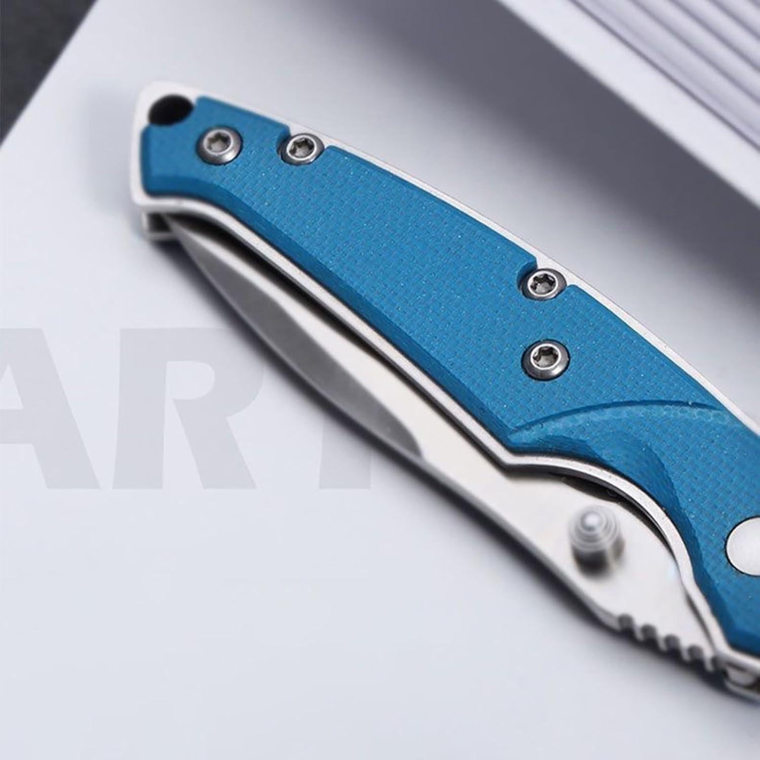 Cuchillo Plegable Sanrenmu SRM-6029LUC 53mm Hoja Amarillo