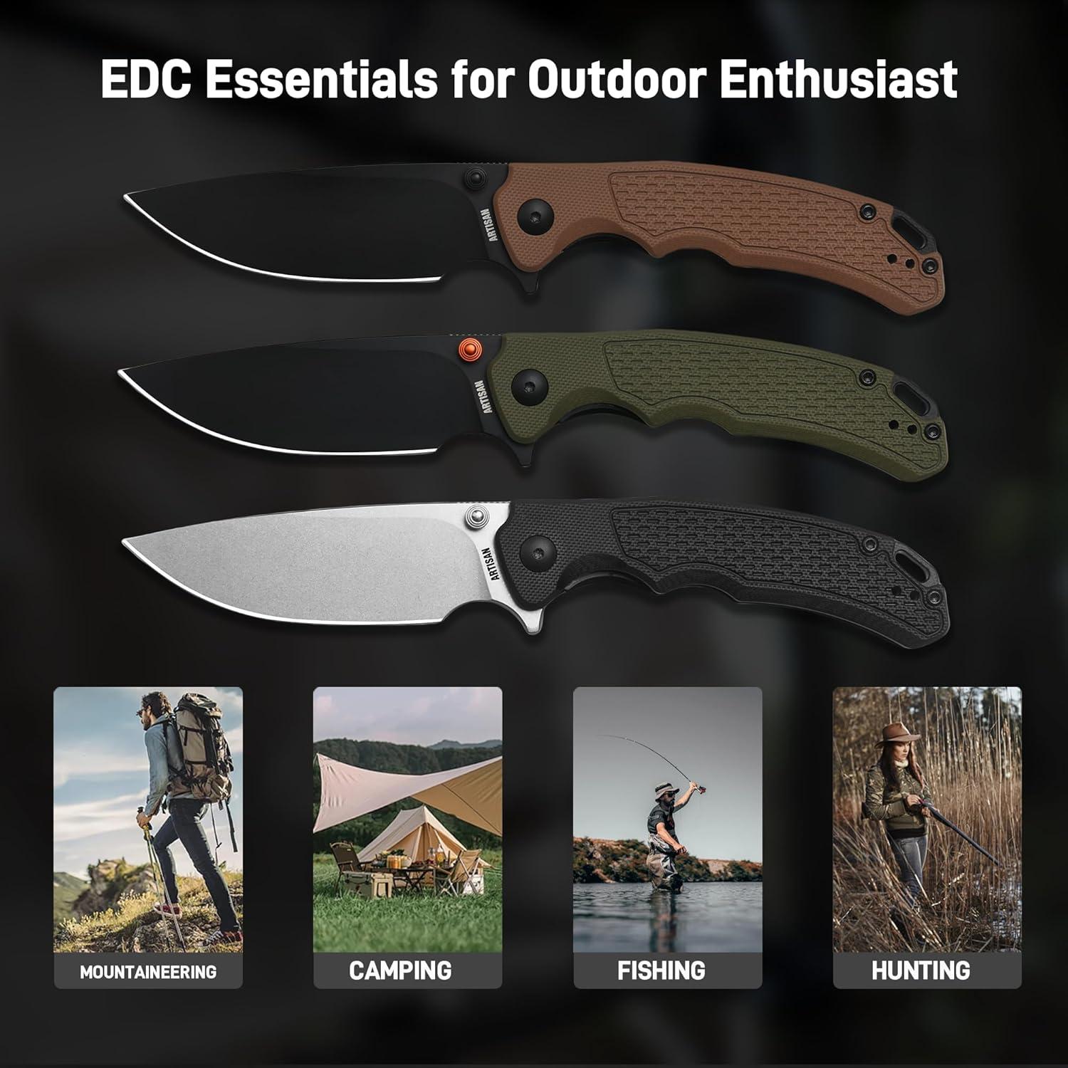 Cuchillo Plegable ARTISANCUTLERY Tradición V2 9.1 cm Verde