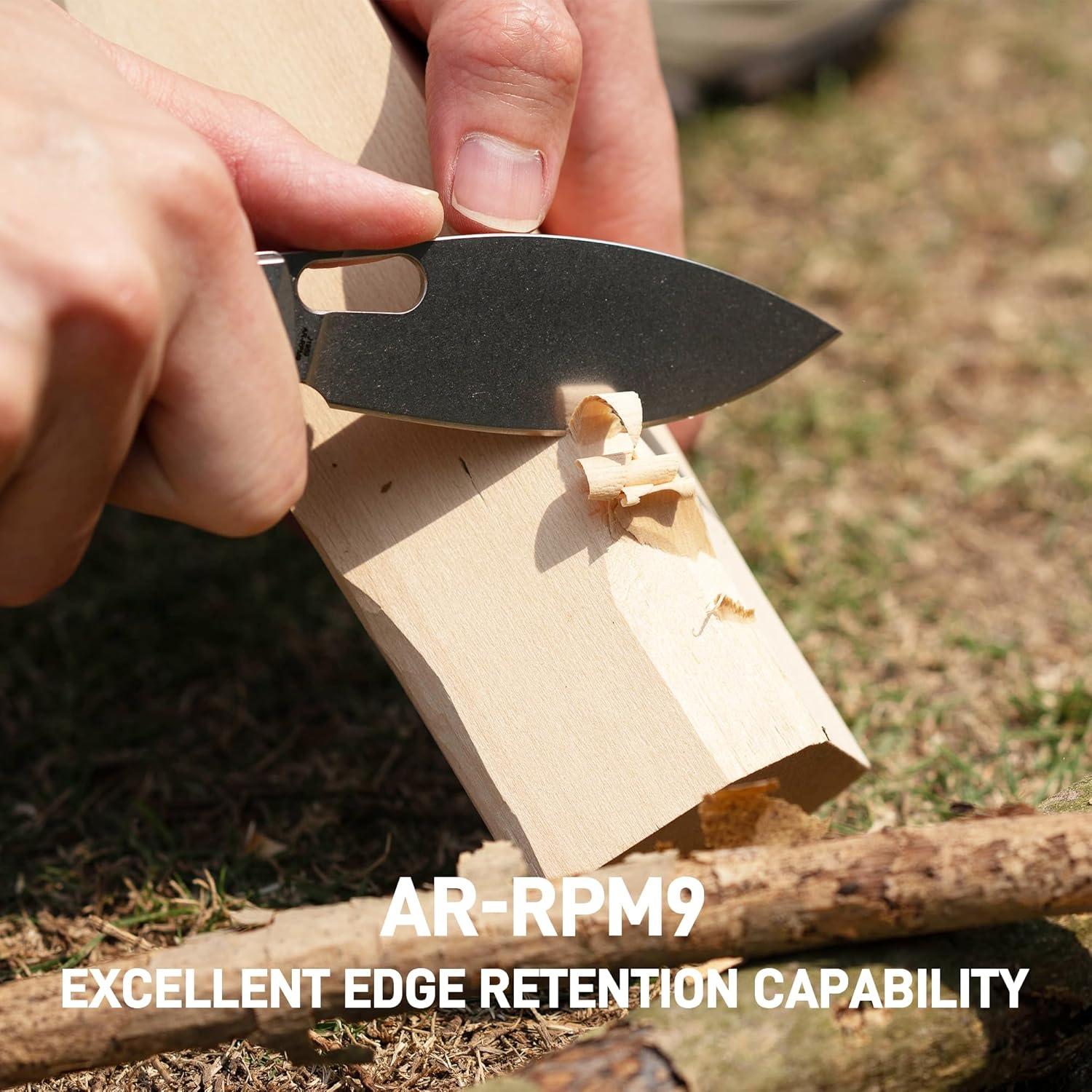 Cuchillo Plegable CJRB Sasaya 20.9 cm Mango de Madera EDC