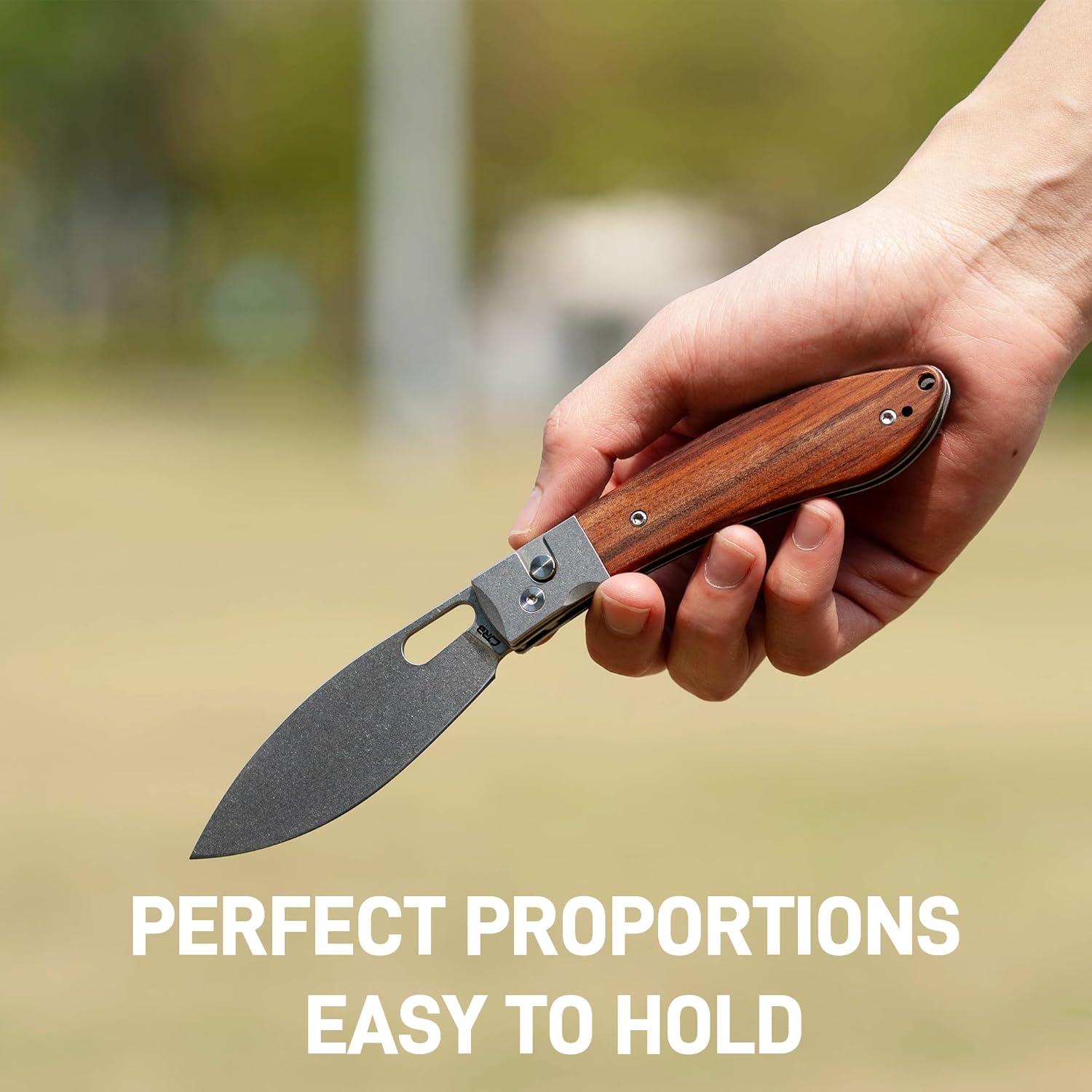 Cuchillo Plegable CJRB Sasaya 20.9 cm Mango de Madera EDC