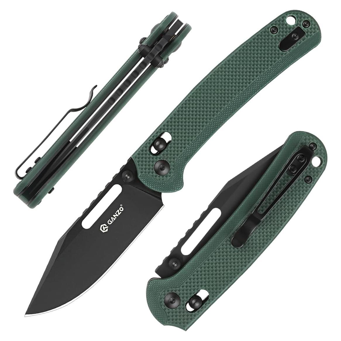 Cuchillo Plegable Ganzo G768PT-GB Acero D2 Verde 20.3 cm