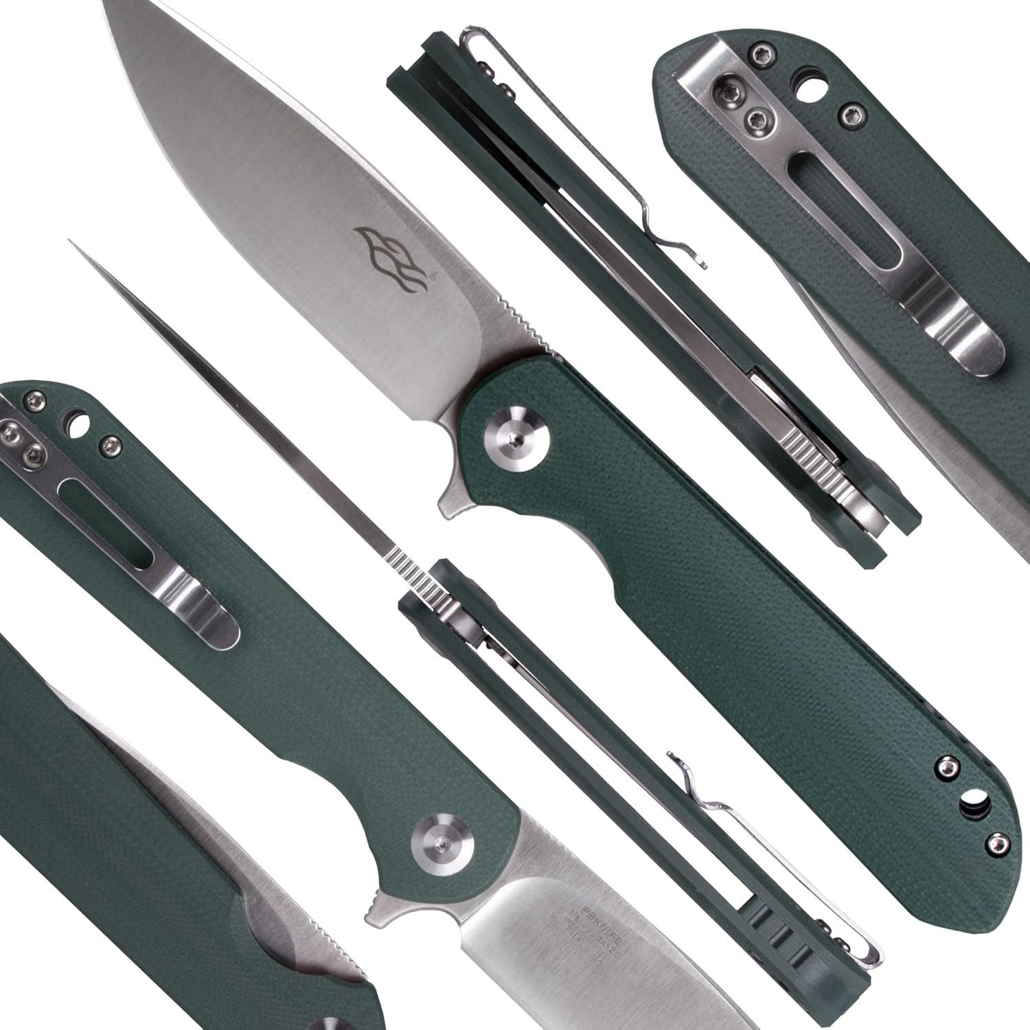 Cuchillo Plegable Firebird FH41-GB Acero D2 Mango G10 Verde