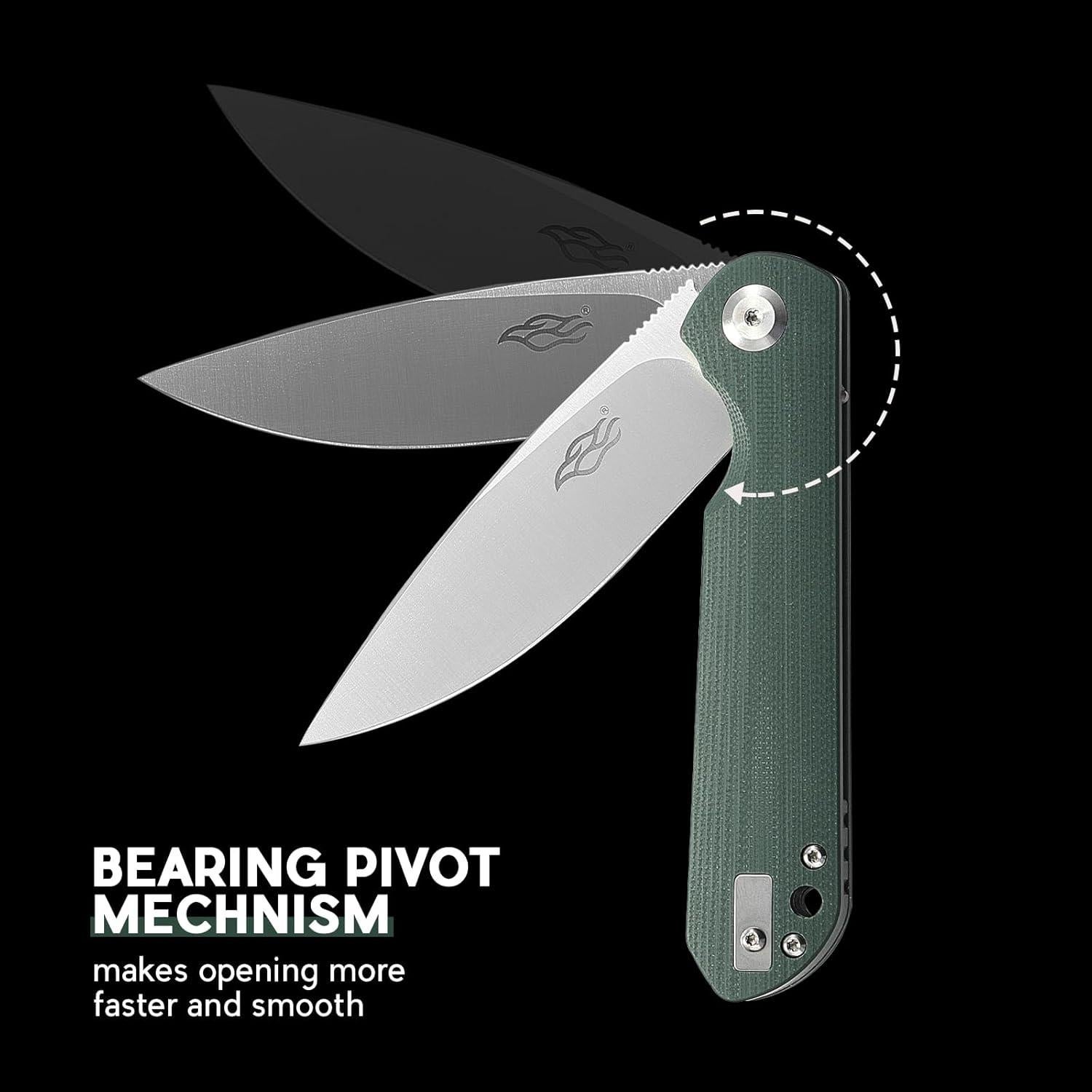 Cuchillo Plegable Firebird FH41-GB Acero D2 Mango G10 Verde